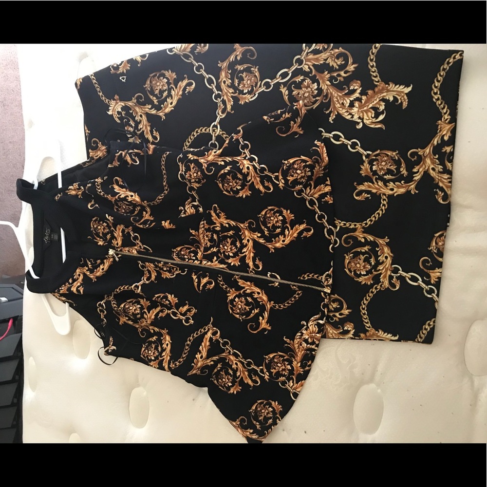 Sexy two piece skirt set